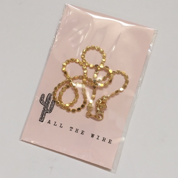 All The Wire Dot Chain Necklace Gold - Picture 4 of 5